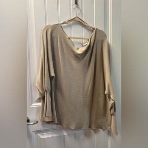 Cato Taupe Women's Poncho Sweater